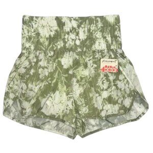 Free People FP Movement Way Home Shorts Green High Rise Running S
